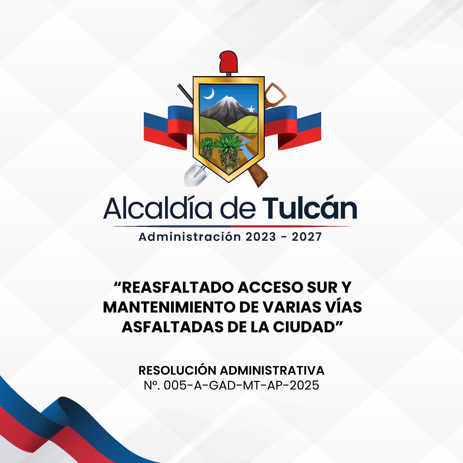 REASFALTADO ACCESO SUR Y MANTENIMIENTO DE VARIAS VÍAS ASFALTADAS DE LA CIUDAD
