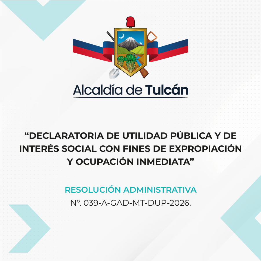 RESOLUCIÓN ADMINISTRATIVA N°. 039-A-GAD-MT-DUP-2026