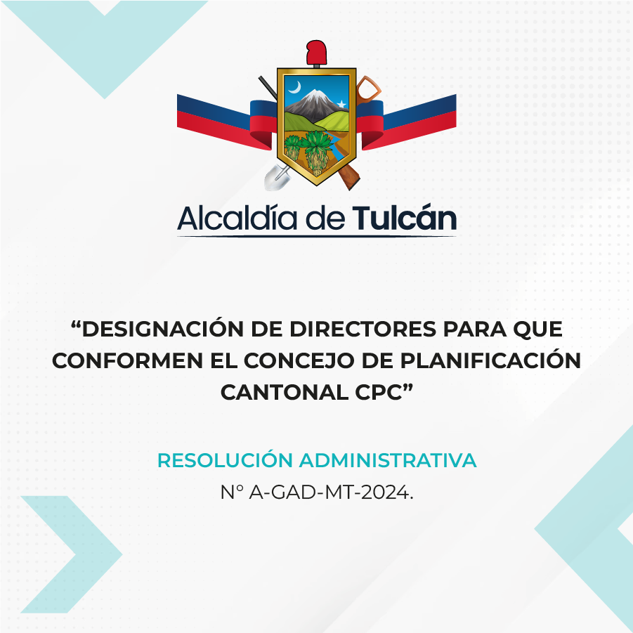 DESIGNACION DE DIRECTORES PARA QUE CONFORMEN EL CONCEJO DE PLANIFICACION CANTONAL CPC